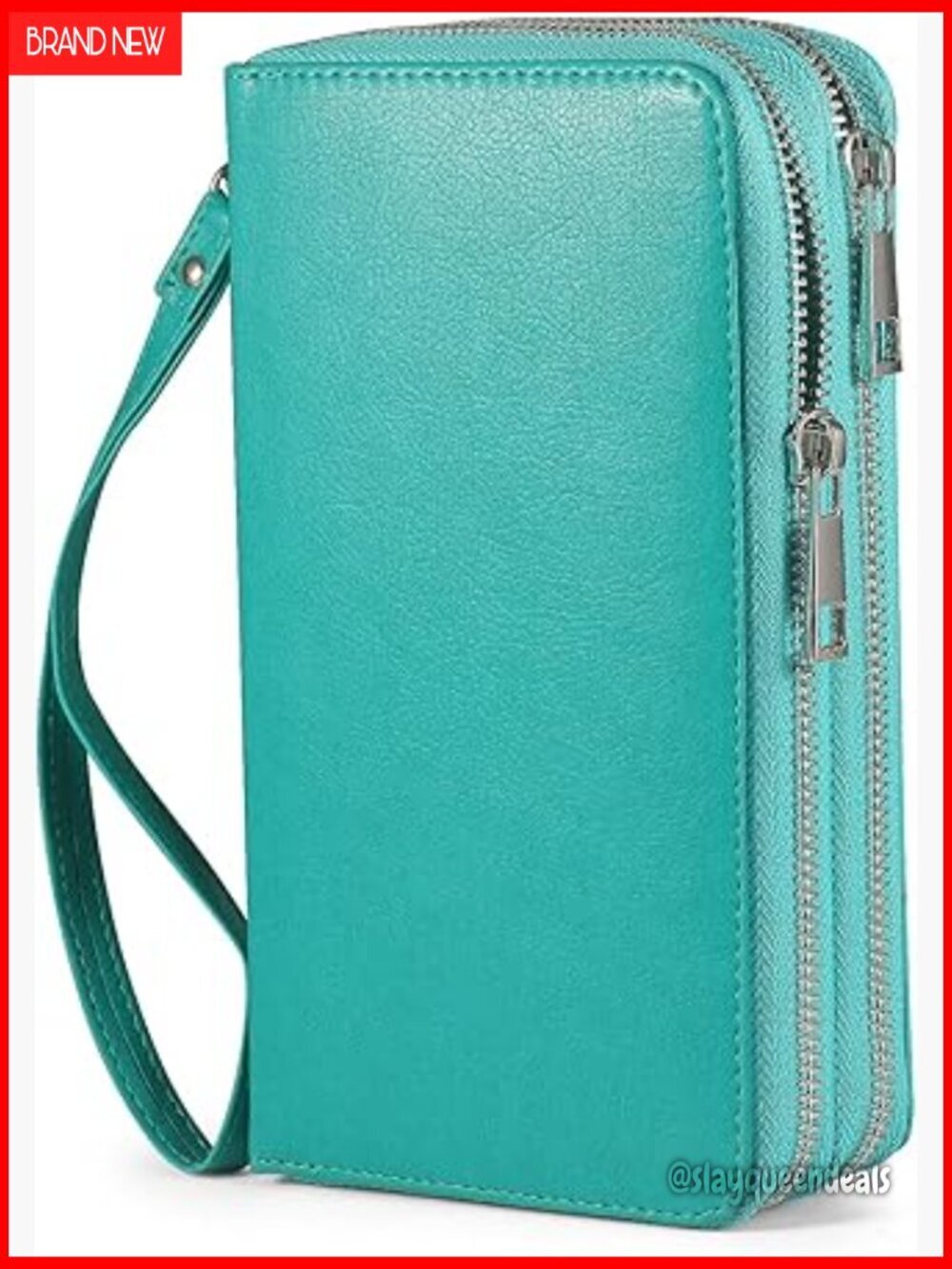 Large Capacity RFID Blocking Wristlet Wallet with 17 Card Slots & Phone Pocket